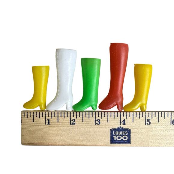 Vtg Fashion Doll Boots High Heel Lot Hard Plastic - Picture 6 of 6